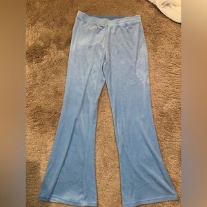 Hollister Light Blue Velor Bottoms